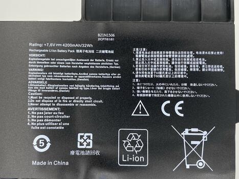 Аккумуляторная батарея для ноутбука Asus B21N1506 E502S 7.6V Black 4200mAh OEM - фото 3