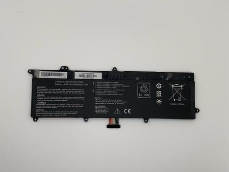 Аккумуляторная батарея для ноутбука Asus C21-X202 X202 7.4V Black 5000mAh OEM