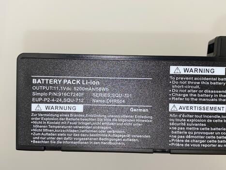Аккумуляторная батарея для ноутбука Benq SQU-701 R43E 11.1V Black 5200mAh OEM - фото 3