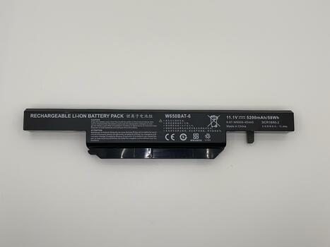 Аккумуляторная батарея для ноутбука Clevo W650BAT-6 W670RC 11.1V Black 5200mAh OEM