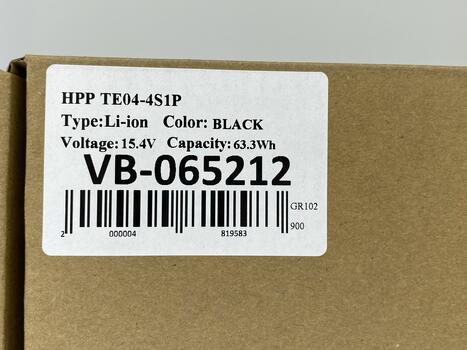 Аккумуляторная батарея для ноутбука HP TE04XL Pavilion 15-bс 15.4V Black 4112mAh - фото 5