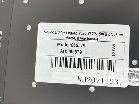 Клавиатура для ноутбука Lenovo Legion (Y520, Y520-15IKB) Black с подсветкой (White Light), (No Frame), RU - фото 5