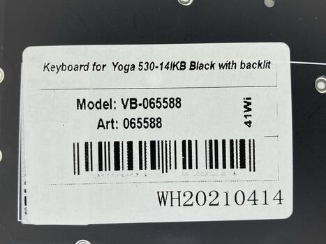 Клавиатура для ноутбука Lenovo Yoga (530-14IKB) Black с подсветкой (Light) (No Frame) RU - фото 5