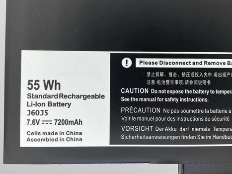 Аккумуляторная батарея для ноутбука Dell J60J5 Latitude 12 E7270 7.6V Black 7200mAh OEM - фото 3