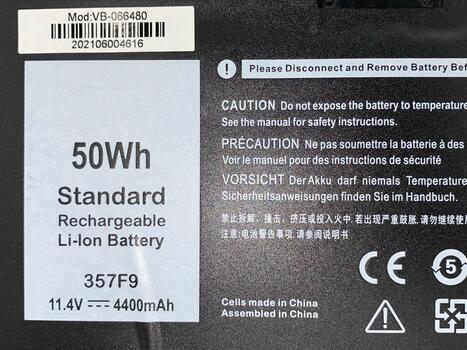 Аккумуляторная батарея для ноутбука Dell 357F9 Inspiron 15 7000 11.4V Black 5200mAh OEM - фото 3