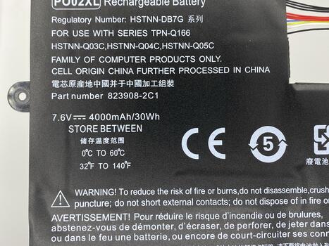 Аккумуляторная батарея для ноутбука HP PO02XL Stream 11-R 7.4V Black 4800mAh OEM - фото 3