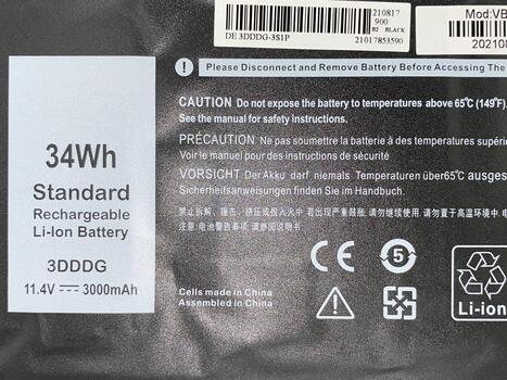 Аккумуляторная батарея для ноутбука Dell 3DDDG Latitude E5580 11.4V Black 3000mAh OEM - фото 3