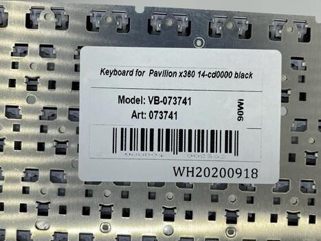 Клавиатура для ноутбука HP Pavilion x360 14-cd0000 Black, (No Frame) RU - фото 5