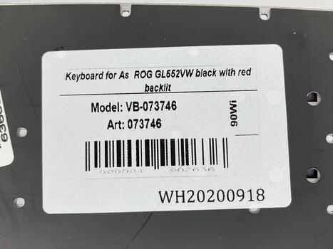 Клавиатура для ноутбука Asus ROG GL552 с красной подсветкой (Light Red), Black, (No Frame) RU - фото 5