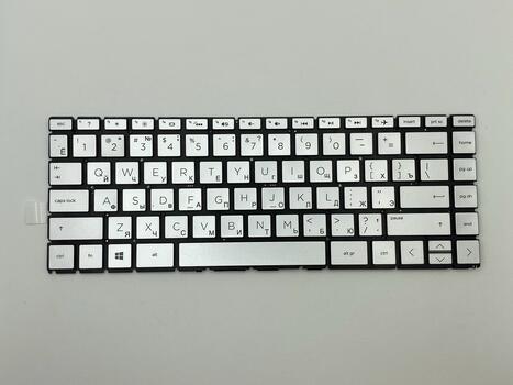 Клавиатура для ноутбука HP Pavilion (13-dk), с подсветкой (Light), Silver, (No Frame) RU - фото 2