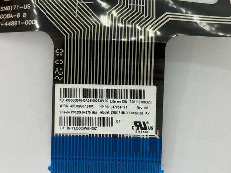 Клавиатура для ноутбука HP Pavilion (13-dk), с подсветкой (Light), Silver, (No Frame) RU - фото 3