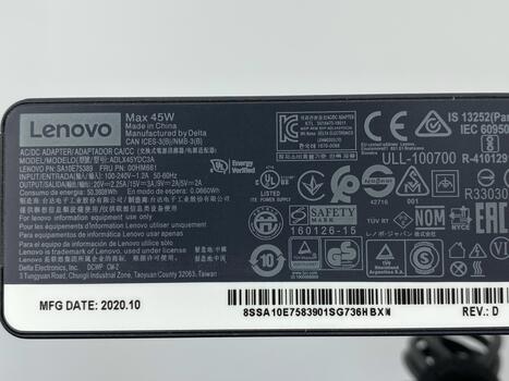 Блок питания для ноутбука Lenovo 45W 20V 2.25A Type-C ADLX45NDC3A1 REPLACEMENT - фото 3