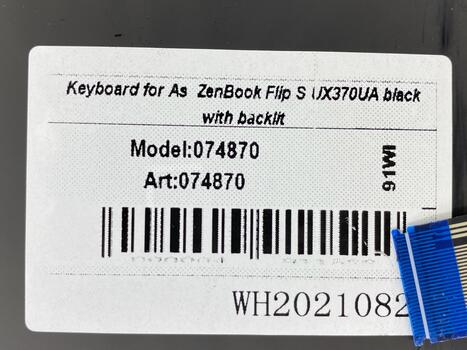 Клавиатура для ноутбука Asus ZenBook Flip S UX370UA Black, (No Frame) RU - фото 5