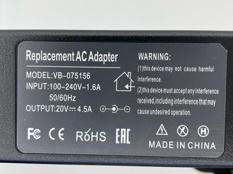 Блок питания для ноутбука Fujitsu 90W 20V 4.5A 5.5x2.5mm F20V4.5A90W OEM - фото 3