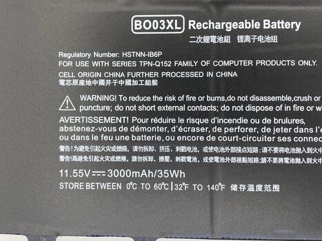 Аккумуляторная батарея для ноутбука HP BO03XL Chromebook 14 11.55V Black 3000mAh OEM - фото 3