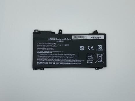 Аккумуляторная батарея для ноутбука HP RE03 ProBook 430 G6 11.55V Black 3500mAh OEM