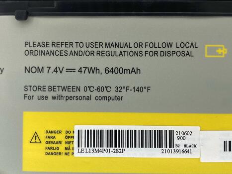 Аккумуляторная батарея для ноутбука Lenovo L13C4P01 IdeaPad Y40-70 7.4V Black 6400mAh OEM - фото 3