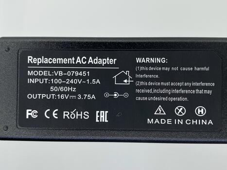 Блок питания для ноутбука Sony 60W 16V 3.75A 6.5x4.4mm YDS-060A OEM - фото 3