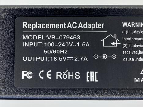 Блок питания для ноутбука HP 50W 18.5V 2.7A 4.8x1.7mm YDS-050A OEM - фото 3