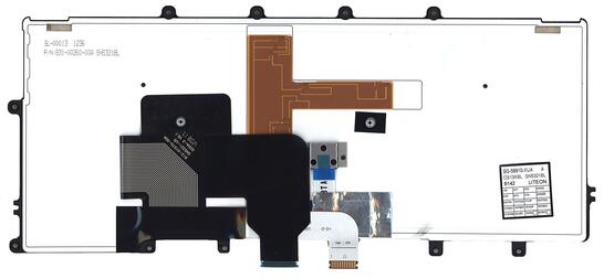 Клавиатура для ноутбука Lenovo ThinkPad (X240, X240S, X240I)  с подсветкой (Light), с указателем (Point Stick) Black, Black Frame, RU - фото 8