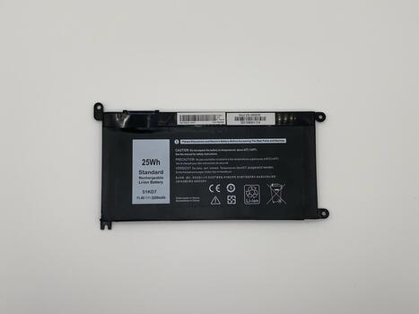 Аккумуляторная батарея для ноутбука Dell 51KD7 Latitude 3180 11.4V Black 2200mAh OEM