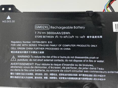 Аккумуляторная батарея для ноутбука HP GM02XL Chromebook 14-CA 7.7V Black 3600mAh OEM - фото 3