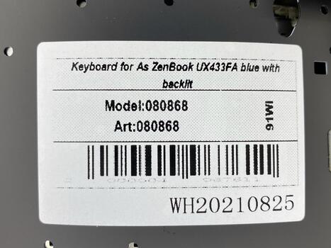 Клавиатура для ноутбука Asus ZenBook UX433FA с подсветкой (Light), Blue, (No Frame) RU - фото 5