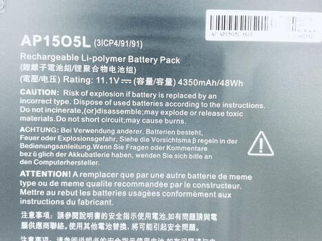 Аккумуляторная батарея для ноутбука Acer AP1505L Chromebook R13 CB5-312T 11.1V Black 4350mAh OEM - фото 3