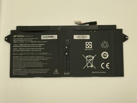 Аккумуляторная батарея для ноутбука Acer AP12F3J Aspire S7-391-682 7.6V Black 5000mAh OEM - фото 2
