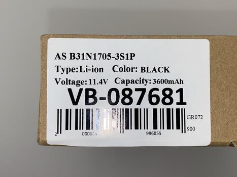 Аккумуляторная батарея для ноутбука Asus B31N1705 VivoBook Flip 14 TP410UA 11.4V Black 3600mAh OEM - фото 5