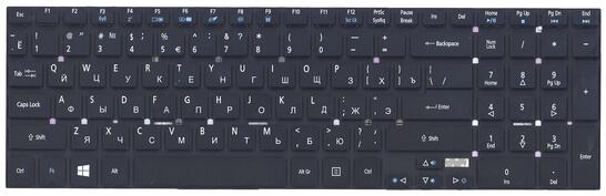 Клавиатура для ноутбука Acer Aspire 5755, 5755G, 5830, 5830G, 5830T, 5830TG с подсветкой (Light), Black, (No Frame), RU Клавиатура для ноутбука Acer Aspire 5755, 5755G, 5830, 5830G, 5830T, 5830TG с подсветкой (Light), Black, (No Frame), RU - фото 2