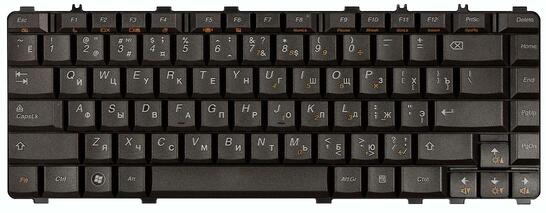 Клавиатура для ноутбука Lenovo IdeaPad (Y450, Y450A, Y450G, Y550, Y550A, Y460, Y560, B460) Black, (Black Frame), RU - фото 2