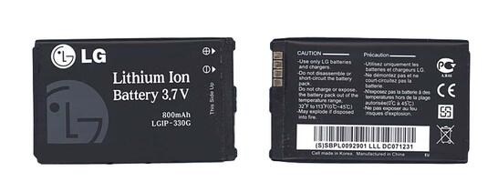 Аккумуляторная батарея для смартфона LG LGIP-330G KM500 3.7V Black 800mAh 3 Wh