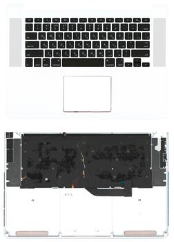 Клавиатура для ноутбука Apple MacBook Pro 2012, Early 2013 (A1398) Black, (Silver TopCase), RU (горизонтальный энтер) Клавиатура для ноутбука Apple MacBook Pro 2012, Early 2013 (A1398) Black, (Silver TopCase), RU (горизонтальный энтер)
