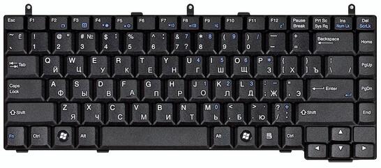 Клавиатура для ноутбука LG (K1, K2) Black, RU - фото 2