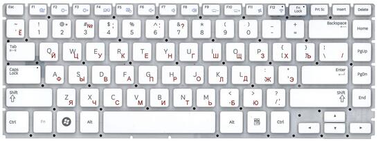 Клавиатура для ноутбука Samsung (Q470) White, (No Frame), RU - фото 7