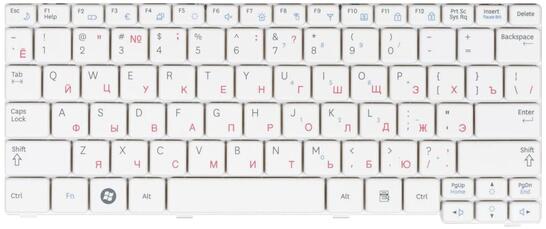 Клавиатура для ноутбука Samsung (NF110) White, RU - фото 2