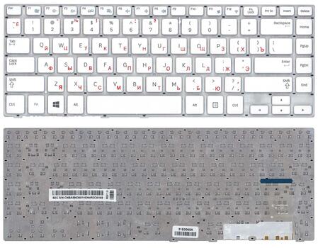 Клавиатура для ноутбука Samsung (470R4E, BA59-03680A) White, (No Frame), RU - фото 6