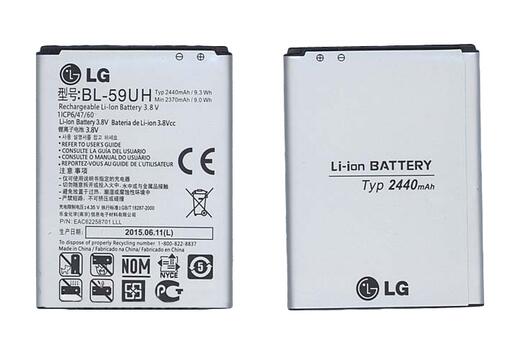 Аккумуляторная батарея для смартфона LG BL-59UH G2 Mini D618 3.8V Silver 2440mAh 9.3Wh