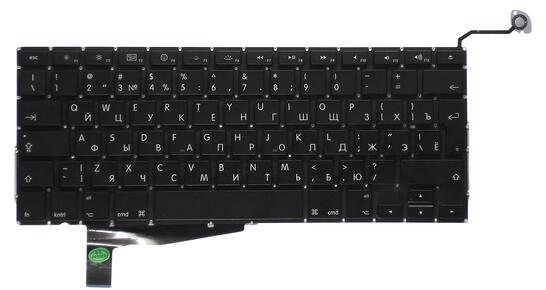 Клавиатура для ноутбука Apple MacBook Pro A1286 (2011, 2012 года) с подсветкой (Light), Black, (No Frame), без (SD), RU (вертикальный энтер) Клавиатура для ноутбука Apple MacBook Pro A1286 (2011, 2012 года) с подсветкой (Light), Black, (No Frame), без (SD), RU (вертикальный энтер) - фото 2