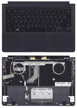 Клавиатура для ноутбука Samsung (NP900X3C) Black с подсветкой (Light), (Black TopCase), RU