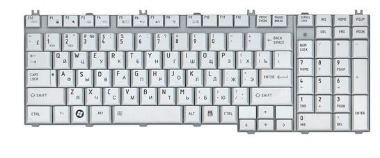 Клавиатура для ноутбука Toshiba Satellite (P205-S Series) Silver, RU - фото 2
