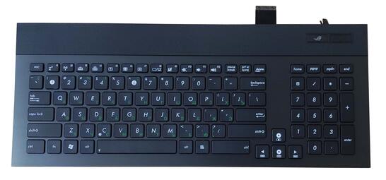 Клавиатура для ноутбука Asus (G74) с подсветкой (Light), Black, (Black Frame) RU (горизонтальный энтер) - фото 2