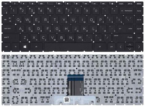 Клавиатура для ноутбука HP Pavilion x360 14-cd0000 Black, (No Frame) RU - фото 6