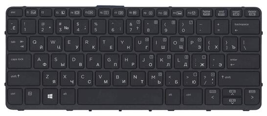 Клавиатура для ноутбука HP Pro X2 612 G1 с подсветкой (Light), Black, (Black Frame), RU - фото 2