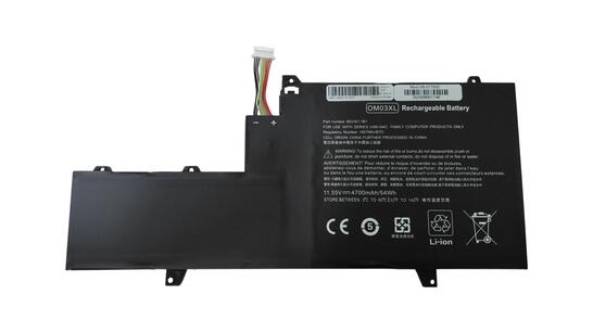Аккумуляторная батарея для ноутбука HP OM03XL EliteBook 1030 G2 Type B 11.55V Black 4700mAh OEM