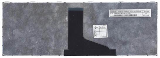 Клавиатура для ноутбука Toshiba Satellite (C840, C840D, C845, C845D, L800, L830, L835, L840, L840D, L845, L845D, M840, M845, P840, P840T, P845, P845T) Black, (Gray Frame) RU - фото 3