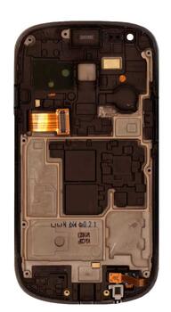 Матрица с тачскрином (модуль) для Samsung Galaxy S3 mini GT-I8190 белый с рамкой - фото 2