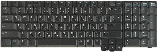 Клавиатура для ноутбука HP Compaq 8710P, 8710W Black, RU - фото 2