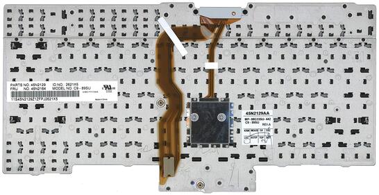 Клавиатура для ноутбука Lenovo ThinkPad (T400S, T410, T410I, X220, T400, T520, T420) с указателем (Point Stick) Black RU - фото 8